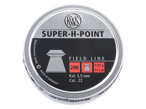 RWS Super-H .22cal Expanding Hollow point Pellets - 200 count