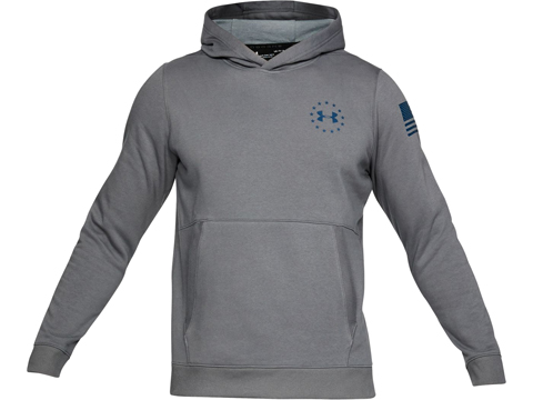 Under Armour Men's UA Freedom Microthread Fleece Hoodie (Color: Grey / Small)