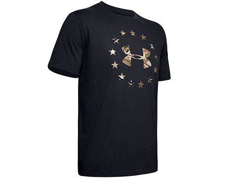 Under Armour Men's UA Freedom Camo Logo T-Shirt (Color: Black / Small)
