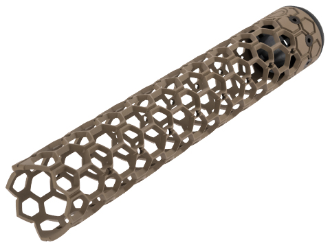 Unique ARs CNC Machined Ultra Light Hex Handguard for AR15  Pattern Rifles (Color: Flat Dark Earth / 12 / Rail Only)
