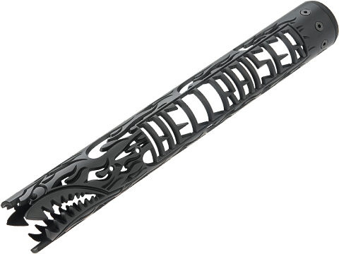 Unique ARs CNC Machined HellRaiser Handguard for AR15  Pattern Rifles (Color: Black / 15 / AR15 Barrel Nut)