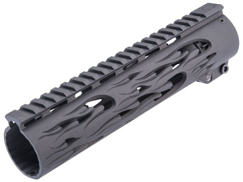 Unique ARs Slim Series CNC Machined Handguard for AR-15 Pattern Rifles (Model: Slim Flames / 9)