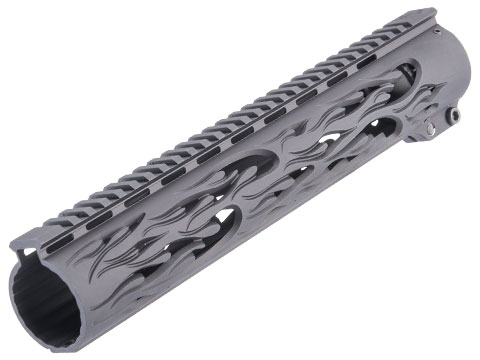 Unique ARs Slim Series CNC Machined Handguard for AR-15 Pattern Rifles (Model: Slim Flames / 12)