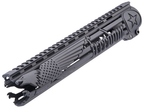 Unique ARs Slim Series CNC Machined Handguard for AR-15 Pattern Rifles (Model: Slim Freedom / 12)