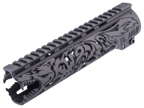Unique ARs Slim Series CNC Machined Handguard for AR-15 Pattern Rifles (Model: Slim Timberwolf / 9)