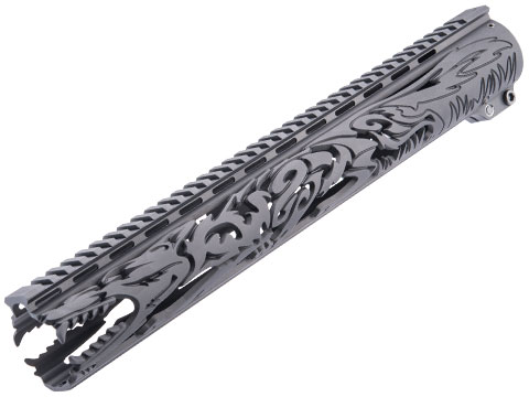 Unique ARs Slim Series CNC Machined Handguard for AR-15 Pattern Rifles (Model: Slim Timberwolf / 15)