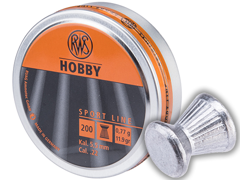RWS Hobby Wadcutter .22cal Pellets (Quantity: 200 count)