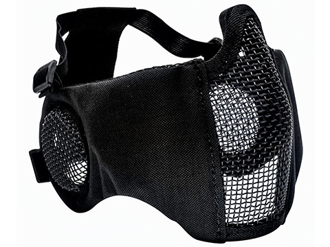 Valken Zulu Mesh Half Face Mask with Ear Protection (Color: Black)