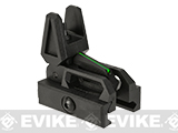 Valken Airsoft Polymer Flip-up Front Back-Up Sight with Fiber Optic Insert - Black