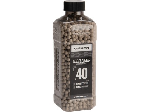 Valken Tactical Precision Accelerate 6mm Airsoft BBs (Weight: .40g / 2500 Rounds / White)