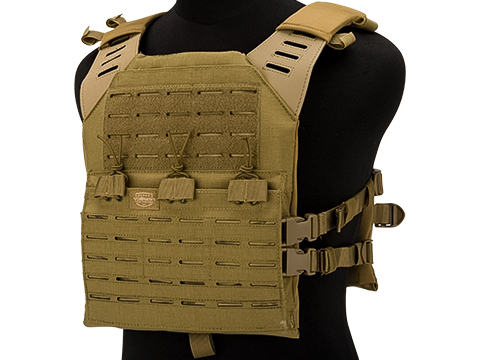 Valken Laser Cut Compact Plate Carrier (Color: Tan)