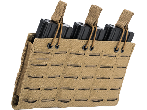 Valken Laser Cut Triple Rifle Magazine Pouch (Color: Tan)