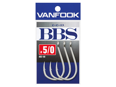 Vanfook Heavy Wire Ringed Eye BBS Series Fishing Hook (Size: #4/0 / 3 Pack)
