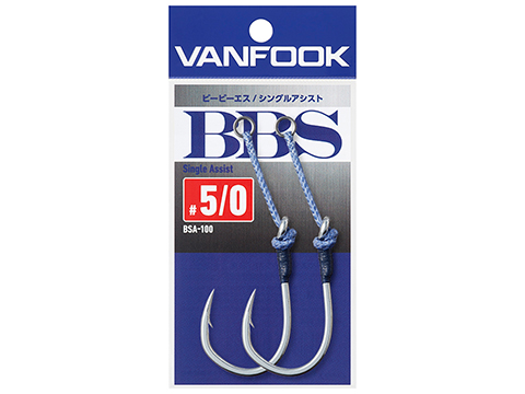 Vanfook Ring Eye BBS Series Single Assist Fishing Hook (Size: #4/0)