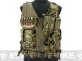 Matrix Special Force Cross Draw Tactical Vest w/ Built In Holster & Mag Pouches (Color: Camo)