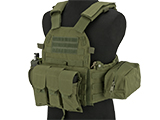 Avengers 6D9T4A Tactical Vest with Magazine and Radio Pouches (Color: OD Green)
