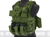Matrix MEA Tactical Vest with M4 Magazine Pouches and Hydration Bladder (Color: OD Green)
