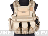 Matrix Variable Front Plate Vest w/ Integrated Pistol Holster (Color: Tan)
