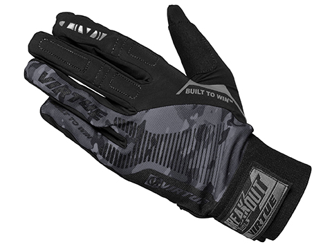 Virtue Paintball Full Finger Ripstop Breakout Gloves (Color: Black Camo / Medium)