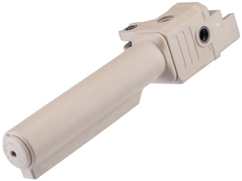 DLG Folding Milspec AR Stock Adapter for AKM Series Rifles (Color: Tan)