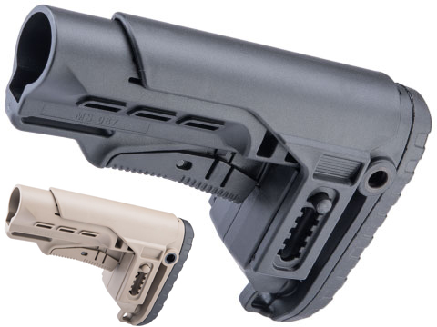 DLG Tactical Retractable Stock w/ Adjustable Long Cheek Riser for M4 / M16 Series Milspec Rifles 