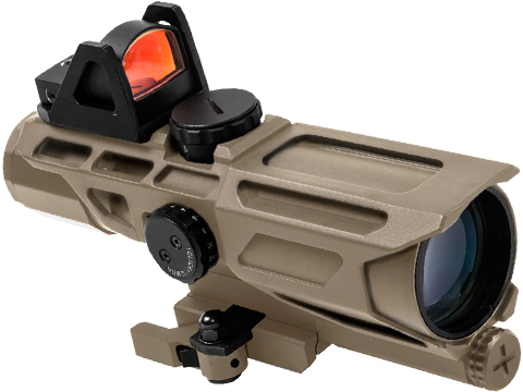 VISM by NcStar Ultimate Sighting System Gen3 3-9x40 Red & Blue Illuminated Variable Scope w/ Red Micro Dot Sight (Reticle: P4 / Tan)
