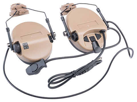 Element Z034 Tactical Communications Headset w/ Noise Cancelling System for FAST Helmets (Color: Dark Earth)