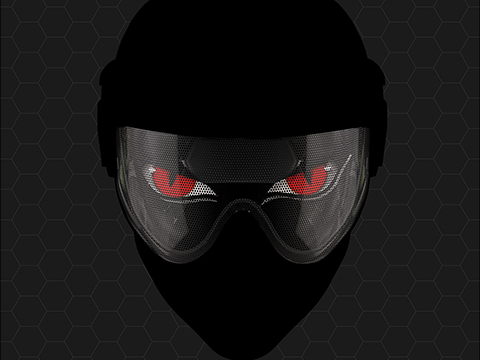 WARQ Printed Lens Screen for WARQ Helmets (Color: Panther)