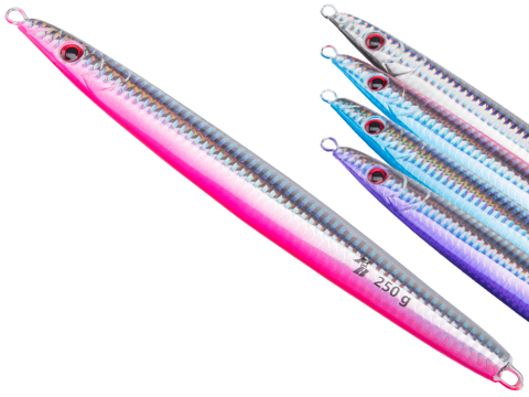 West Coast Jiggers KB Knife Unrigged Fishing Jig (Color: Pink-Silver / 250g)