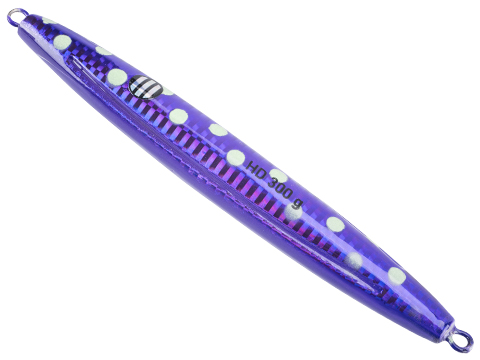 West Coast Jiggers HD Unrigged Fishing Jig (Color: Purple-Polkadot / 300g)