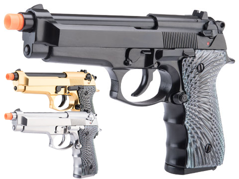 We-Tech Full-Auto M92 Eagle Gas Blowback Airsoft Pistol 