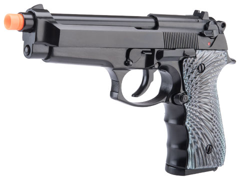 We-Tech Select Fire M92 Eagle Gas Blowback Airsoft Pistol (Color: Black)