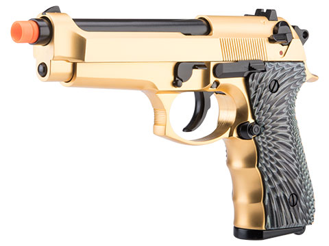 We-Tech Full-Auto M92 Eagle Gas Blowback Airsoft Pistol (Color: Gold)