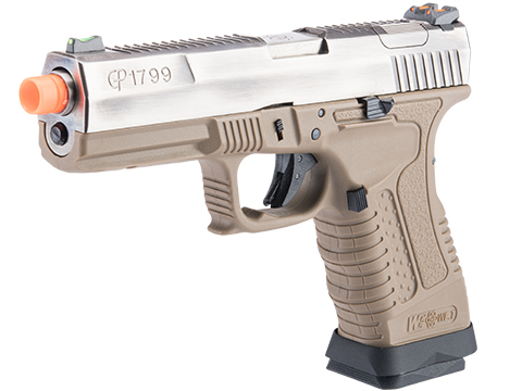 WE-Tech GP1799 T1 Gas Blowback Pistol (Color: Tan / Silver Barrel)