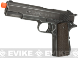 AW Custom Full Metal Custom Molon Labe Weathered 1911A1 Airsoft Gas Blowback Pistol (Color: Brown Grip)