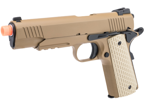 WE-Tech Desert Warrior 1911 Airsoft Gas Blowback Pistol (Color: Tan)