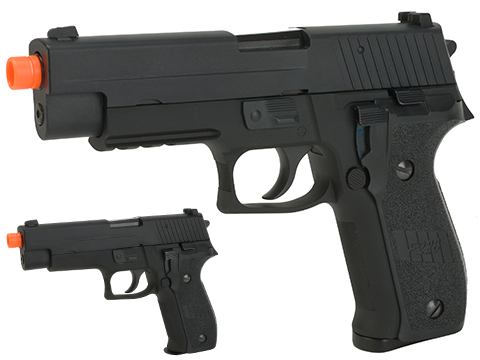 Swiss Arms Licensed 226 Airsoft Gas Blowback GBB Pistol (Version: Railed)