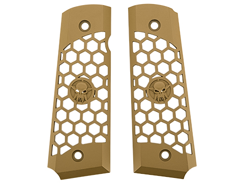 WE-Tech 1911 Hex Cut Pistol Grip Panels (Color: Tan)