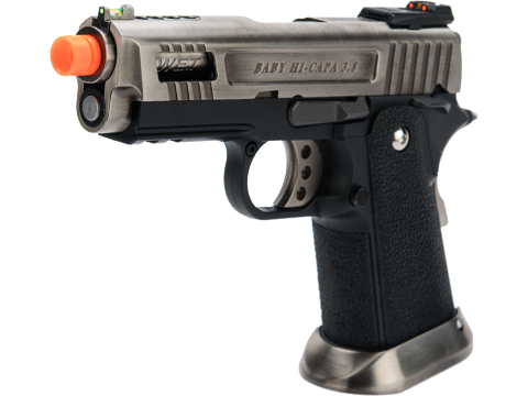 WE-Tech Hi-Capa 3.8 Velociraptor Gas Blowback Pistol (Color: Silver)