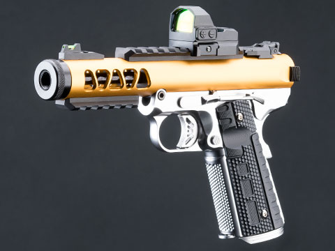 WE-Tech Galaxy 1911 Gas Blowback Airsoft Pistol (Color: Gold Slide / Silver Frame / Type B Slide)