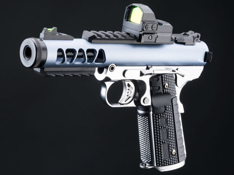 WE-Tech Galaxy 1911 Gas Blowback Airsoft Pistol (Color: Blue Slide / Silver Frame / Type B Slide)