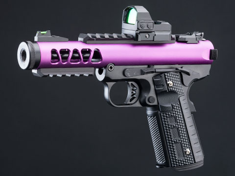 WE-Tech Galaxy 1911 Gas Blowback Airsoft Pistol (Color: Purple Slide / Black Frame / Type B Slide)