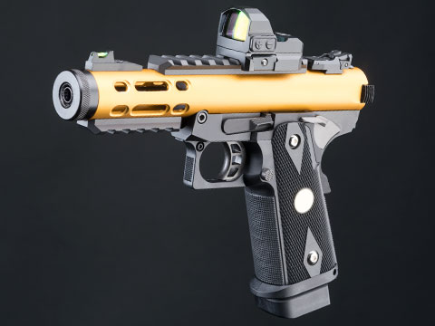 WE-Tech Galaxy Hi-CAPA Gas Blowback Airsoft Pistol (Color: Gold / Checkered Frame)