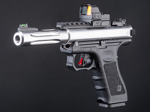 WE-Tech Galaxy Select-Fire Gas Blowback Airsoft Pistol (Color: Silver / Premium Short Barrel / Gun Only)