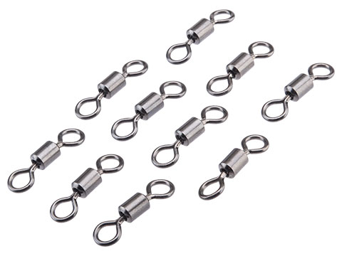 Battle Angler Stainless Steel Rolling Barrel Swivel (Size: 3/0 / 10 Pack)