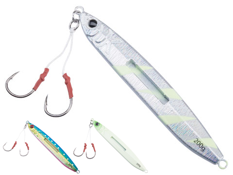 HHILABEE Bait Tackle Jig Hook avec ensemble de plumes Saltwater