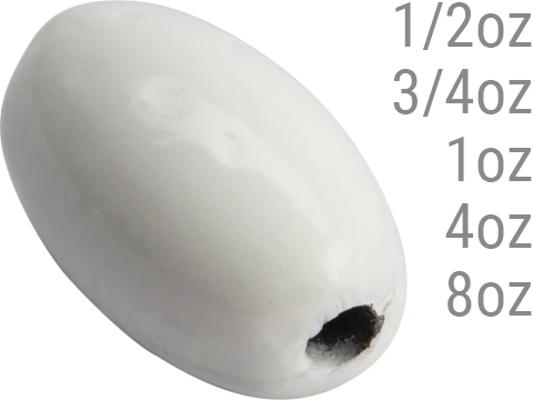 Battle Angler Luminous Glow Bullet Egg Lead Weight Sinker (Size: 4oz / 5 Pack)