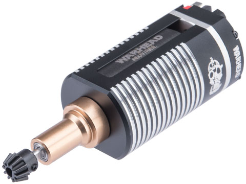 Warhead Industries BLACK Custom CNC Brushless Motor for Airsoft AEG (Model: Long Shaft / 30,000 RPM)