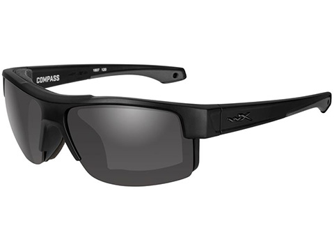 Wiley X Compass Sunglasses (Color: Smoke Grey Lens / Matte Black Frame)