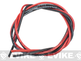 GATE Airsoft German Made 16AWG Low Resistance Copper Wire Set w/ Silicone Shielding (Color: Black & Red / 600 Millimeter Roll)